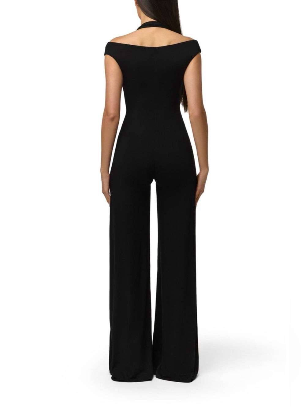 Naked Wardrobe Smooth Wide Leg Jumpsuit Black - Picture 3 of 7
